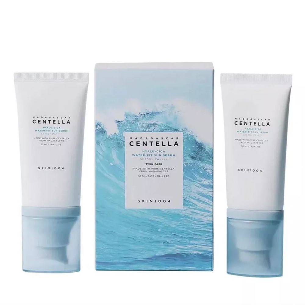Twin pack Skin1004 Madagascar Centella Hyalu-Cica Water-Fit Sun Serum SPF 50
